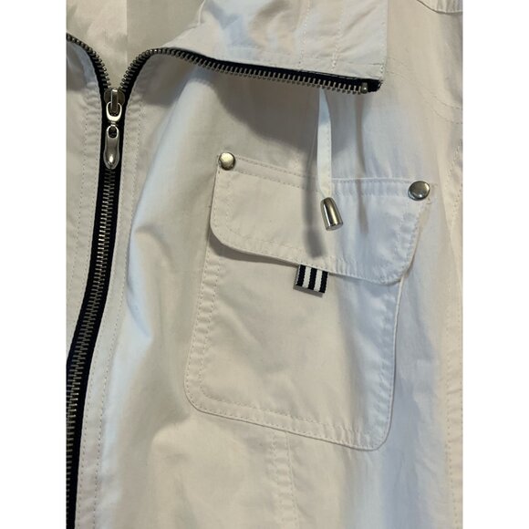 Dressbarn Woman White Utility Jacket – Size 18/20 – Cotton Nylon Blend, Full Zip - Picture 7 of 11